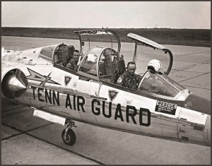 Bill checking out Gordon Cooper in the F-104